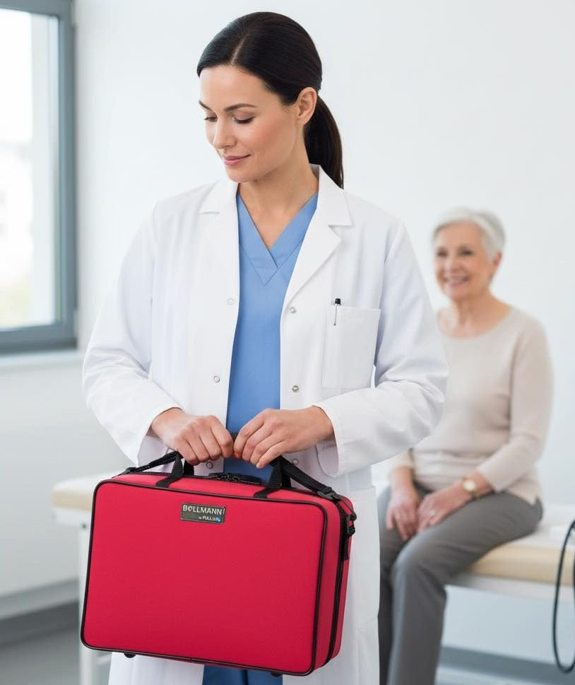 Medicare Bollmann Tasche im Einsatz beim Patienten