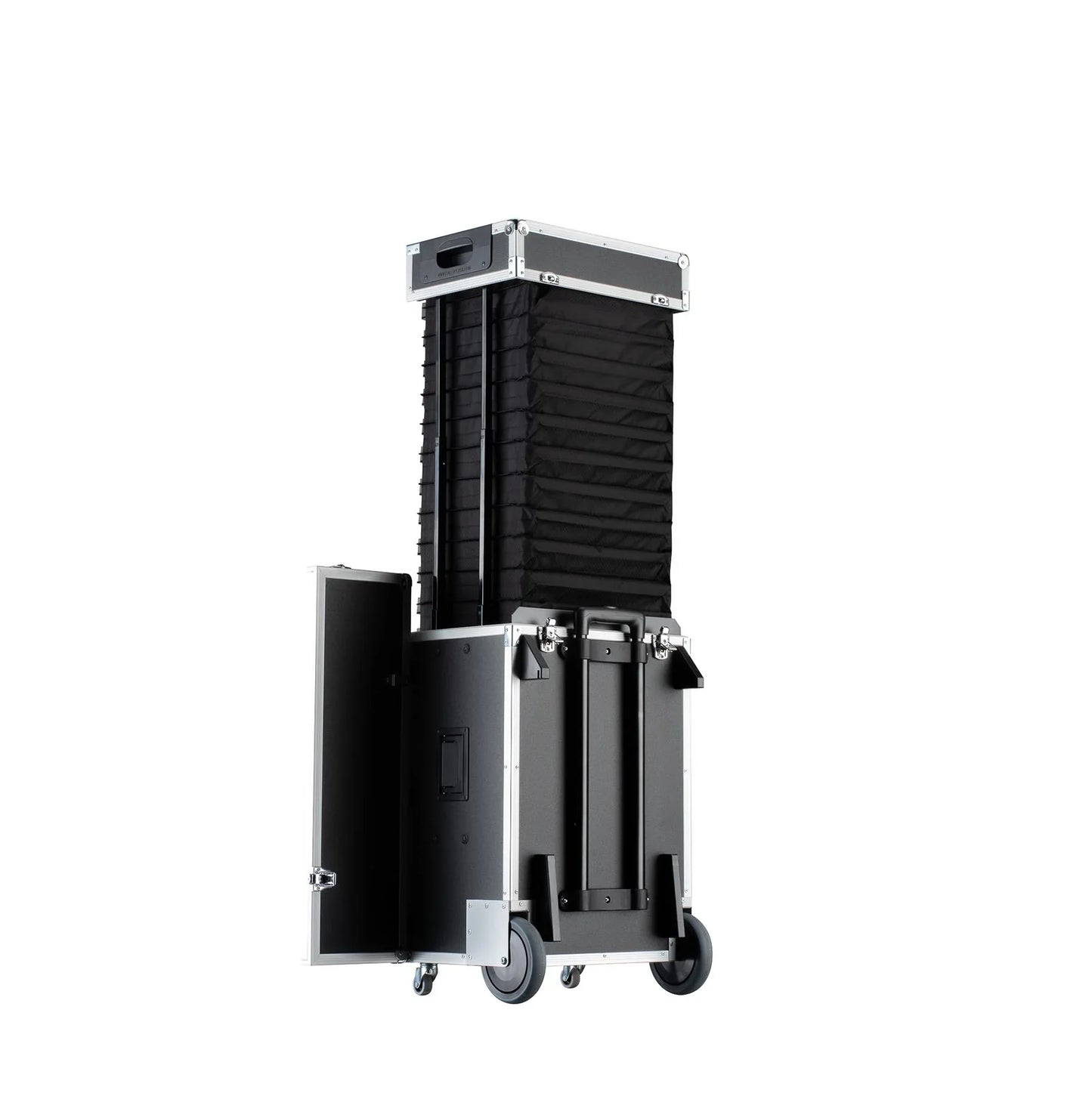 Classic 61 L - Pull Up Musterkoffer geöffnet , Ansicht von hinten mit Trolley Griff