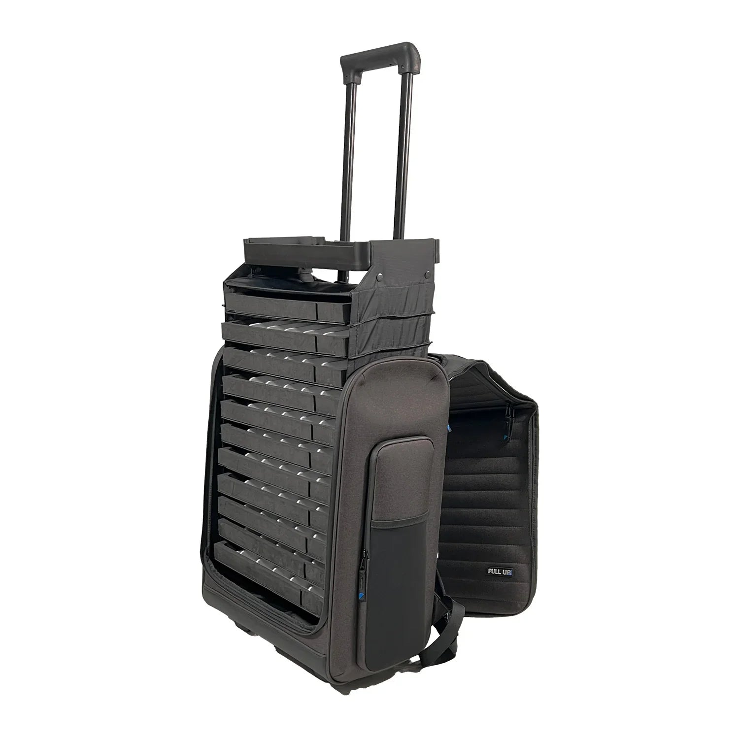 Brillen-Rucksack 19L – das Pull Up Backpack bis zu 66 Brillenfassungen - Pull Up Samplecase