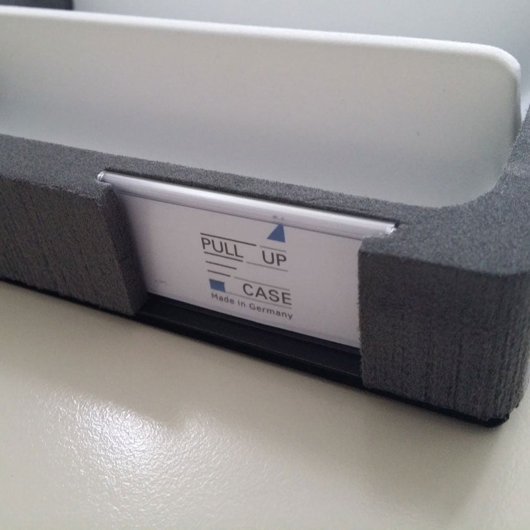 Label holder for tray