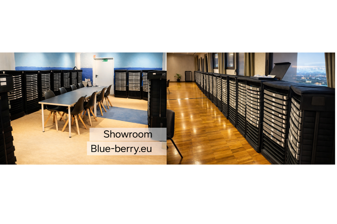 Flexibel, ordentlich, beeindruckend: Der Pull Up Case im Showroom & Meetingraum