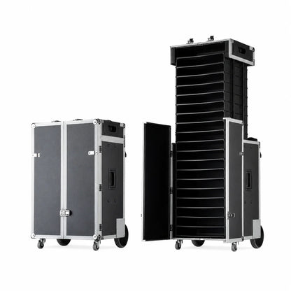 Classic  Musterkoffer von Pull Up Samplecase – geschlossen und geöffnet von vorne